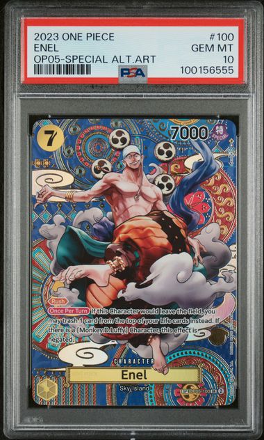2023 ONE PIECE OP05-AWAKENING OF THE NEW ERA #100 ENEL SPECIAL ALTERNATE ART