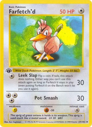 Farfetch'd 027 - Unlimited Base Set Shadowless - Uncommon