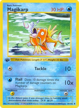Magikarp 035 - Unlimited Base Set Shadowless - Uncommon