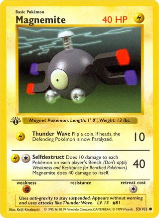 Magnemite 053 - Unlimited Base Set Shadowless - Common