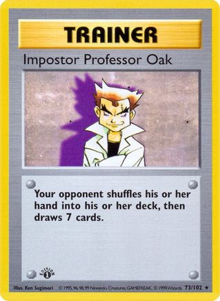Impostor Professor Oak/102 - Unlimited Base Set Shadowless - Rare