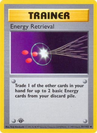 Energy Retrieval 081 - Unlimited Base Set Shadowless - Uncommon