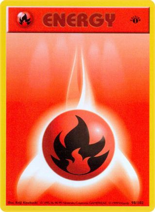 Fire Energy 098 - Unlimited Base Set Shadowless - Common