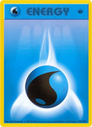 Water Energy 102 - Unlimited Base Set Shadowless - Common