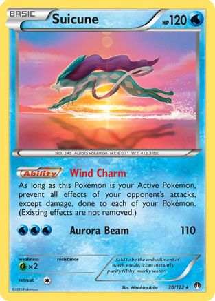 Suicune 030/122 - Holofoil XY BREAKpoint - Holo Rare
