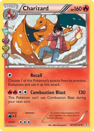 Charizard RC5/RC32 - Holofoil Generations Radiant Collection - Uncommon
