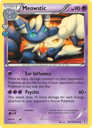 Meowstic RC15/RC32 - Holofoil Generations Radiant Collection - Uncommon
