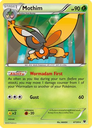 Mothim XY Fates Collide - Rare