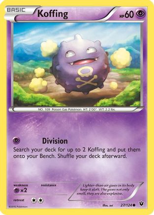 Koffing 027 - Reverse Holofoil XY Fates Collide - Common