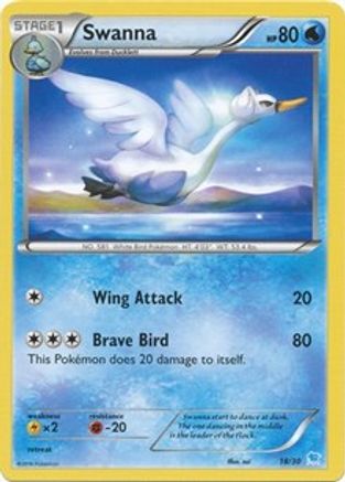 Swanna (27) XY Trainer Kit Pikachu Libre & Suicune - Common