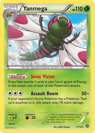 Yanmega 007/114 XY Steam Siege - Rare