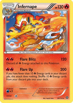 Infernape 020/114 - Holofoil XY Steam Siege - Holo Rare