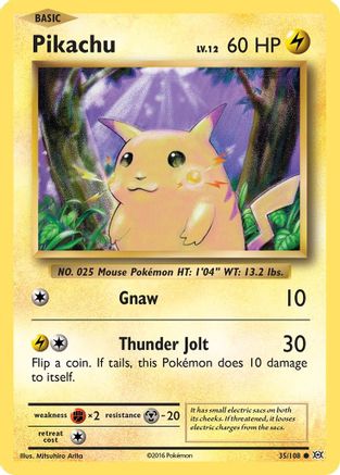 Pikachu 035 - Reverse Holofoil XY Evolutions - Common