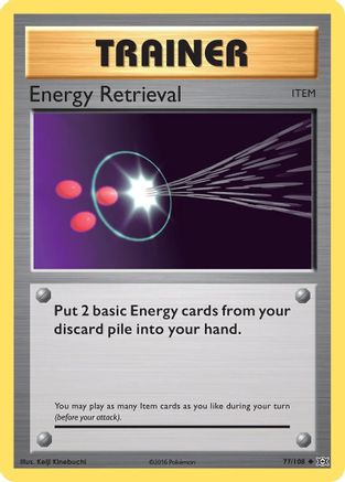 Energy Retrieval 077/108  - Reverse Holofoil XY  Evolutions - Uncommon