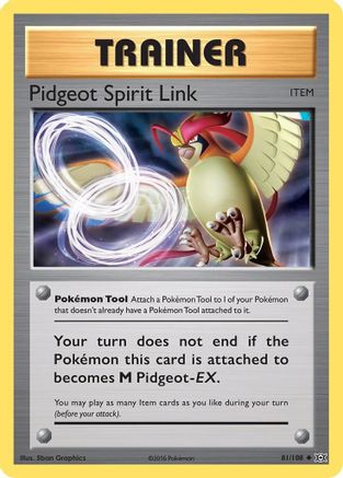 Pidgeot Spirit Link 081/108  - Reverse Holofoil XY  Evolutions - Uncommon