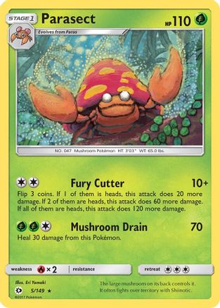 Parasect 005/149 SM Base Set - Rare
