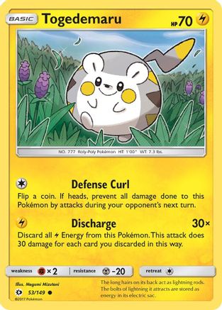 Togedemaru 053 SM Base Set - Common