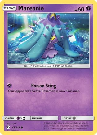 Mareanie 062/149 - Reverse Holofoil SM Base Set - Common