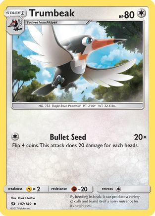 Trumbeak 107/149 - Reverse Holofoil SM Base Set - Uncommon