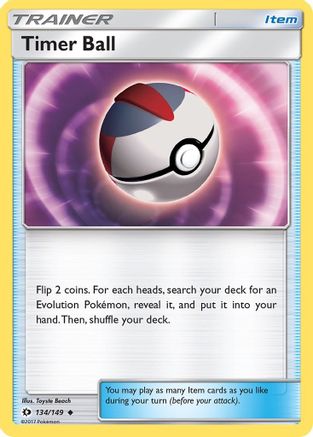Timer Ball 134 - Reverse Holofoil SM Base Set - Uncommon