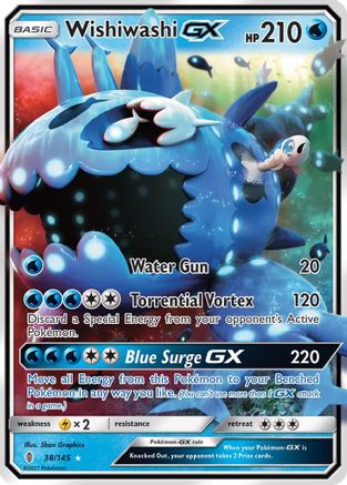 Wishiwashi GX 038/145 - Holofoil SM Guardians Rising - Ultra Rare