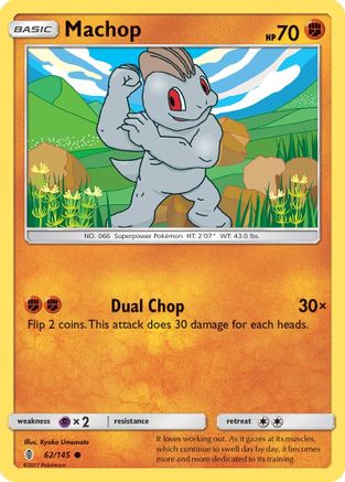 Machop (62) (62) 062 - Reverse Holofoil SM Guardians Rising - Common