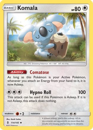 Komala 114/145 - Reverse Holofoil SM Guardians Rising - Uncommon