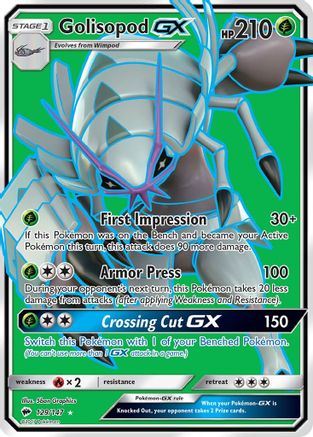 Golisopod GX (Full Art) 129/147 - Holofoil SM Burning Shadows - Ultra Rare