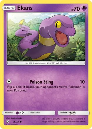 Ekans 036/73 - Reverse Holofoil Shining Legends - Common