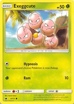 Exeggcute 004/111 - Reverse Holofoil SM Crimson Invasion - Common