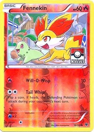 Fennekin (Pokemon League) 010/124 - Reverse Holofoil League & Championship Cards - Promo