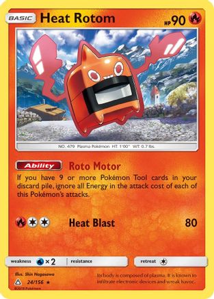 Heat Rotom 024 SM Ultra Prism - Rare