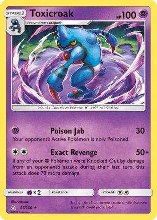 Toxicroak SM Ultra Prism - Rare