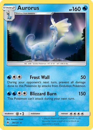 Aurorus 028/131 - Holofoil SM Forbidden Light - Holo Rare