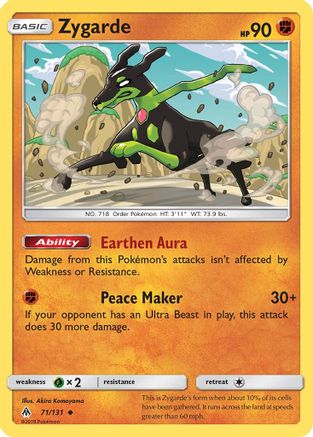 Zygarde (71)/131 - Reverse Holofoil SM Forbidden Light - Uncommon