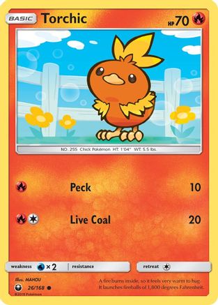Torchic (26) (26) 026 - Reverse Holofoil SM Celestial Storm - Common