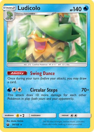 Ludicolo 038/168 - Holofoil SM Celestial Storm - Holo Rare