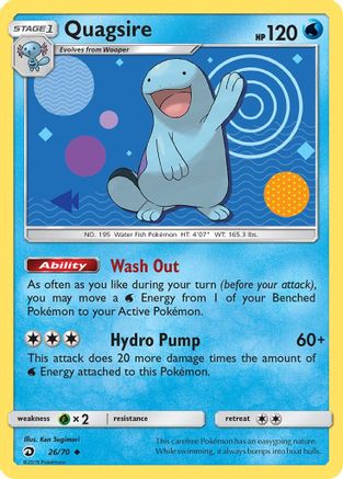 Quagsire 026 - Reverse Holofoil Dragon Majesty - Uncommon