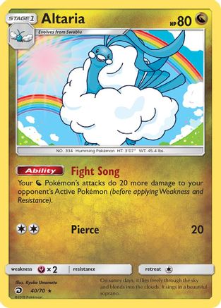 Altaria 040 - Reverse Holofoil Dragon Majesty - Holo Rare