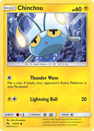 Chinchou - Reverse Holofoil SM Lost Thunder - Common