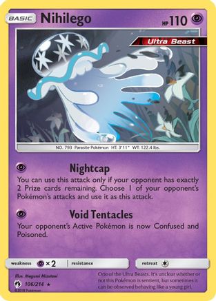 Nihilego 106 - Reverse Holofoil SM Lost Thunder - Holo Rare