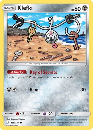 Klefki 110/181 - Reverse Holofoil SM Team Up - Common