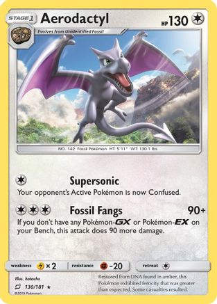 Aerodactyl 130/181 - Reverse Holofoil SM Team Up - Rare