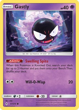 Gastly (67) (67) 067 SM Unbroken Bonds - Common