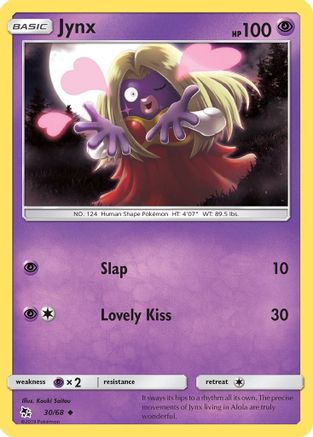 Jynx 030/68 - Reverse Holofoil Hidden Fates - Uncommon