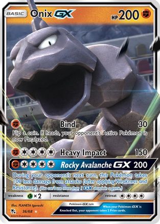Onix GX 036/68 - Holofoil Hidden Fates - Ultra Rare