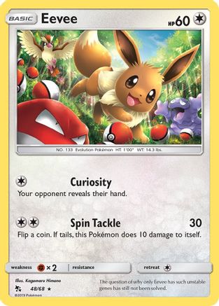 Eevee (48) 048/68 - Holofoil Hidden Fates - Holo Rare