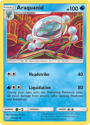 Araquanid 065 SM Cosmic Eclipse - Uncommon