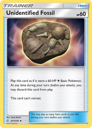 Unidentified Fossil/236 - Reverse Holofoil SM Cosmic Eclipse - Uncommon