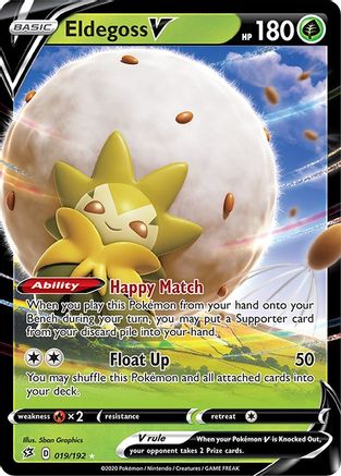 Eldegoss V 019/192 - Holofoil SWSH02 Rebel Clash - Ultra Rare